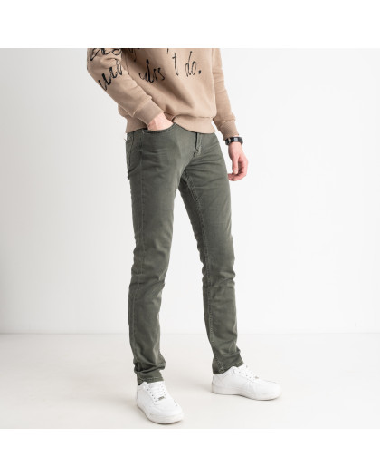 3377-12 зеленые мужские джинсы (стрейчевые, 7 ед. размеры полубатал: 32. 33. 34. 34. 36. 36. 38 ) Джинсы