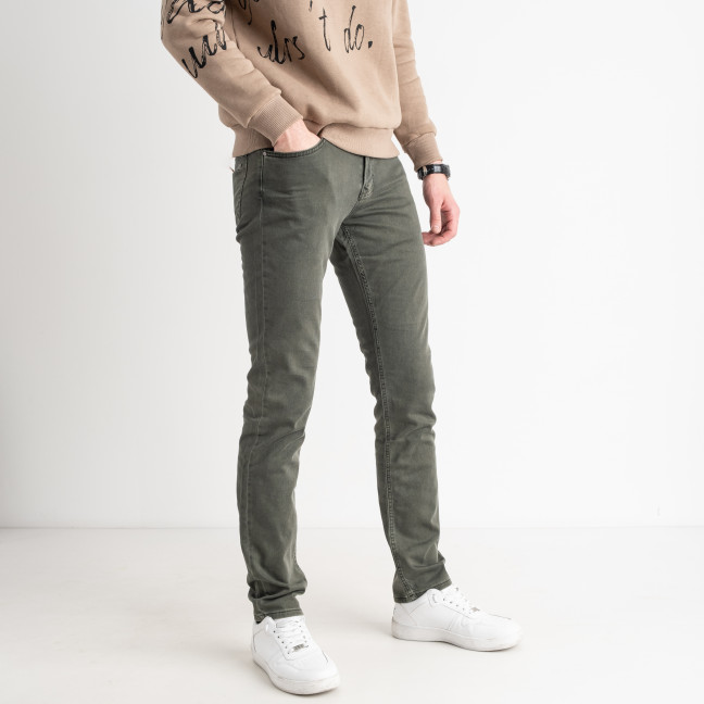 3377-12 зеленые мужские джинсы (стрейчевые, 7 ед. размеры полубатал: 32. 33. 34. 34. 36. 36. 38 ) Джинсы: артикул 1141149