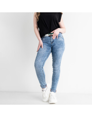 8638 VANVER ГОЛУБЫЕ ПОЛУБАТАЛЬНЫЕ джинсы женские стрейчевые ( 6 ед.размеры: 28.29.30.31.32.33)