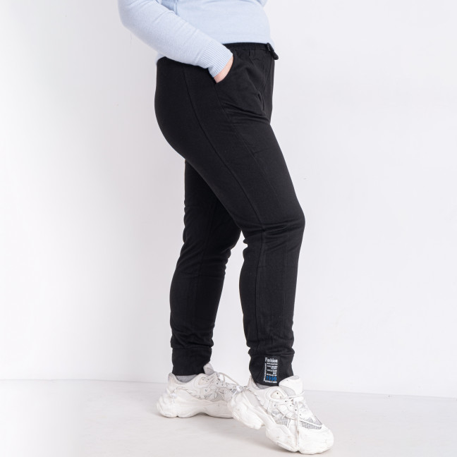 1097-1 черные женские спортивные штаны (4 ед. размеры батал: 5XL. 6XL. 7XL. 8XL) Спортивные штаны: артикул 1143012