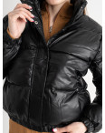 0729-1* ВЫДАЧА НА СЛЕДУЮЩИЙ ДЕНЬ ЧЕРНАЯ куртка женская из экокожи на синтепоне (3 ед. размеры: M.L.XL): артикул 1136008