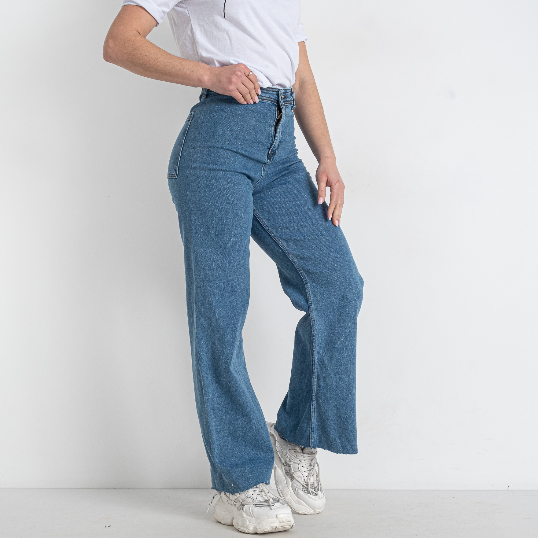 416-2021-2 синие женские джинсы (стрейчевые, 8 ед. размеры батал: 34. 36. 36. 38. 38. 40. 42. 44)