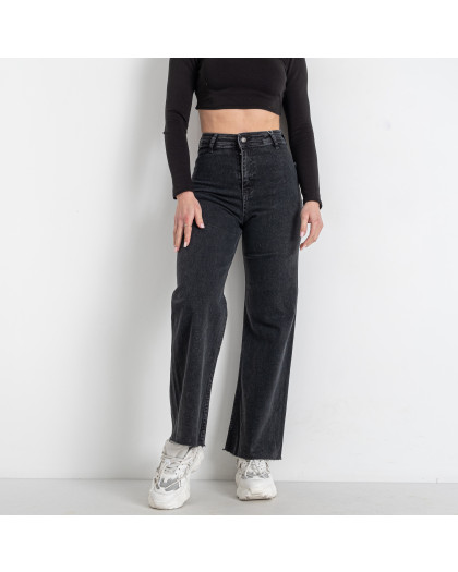 416-2021-66 темно-серые женские джинсы (стрейчевые, 8 ед. размеры батал: 34. 36. 36. 38. 38. 40. 42. 44) Джинсы