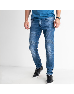 8341 FANGSIDA  джинсы мужские синие стрейчевые (8 ед. размеры: 29.30.31.32.33.34.36.38)           