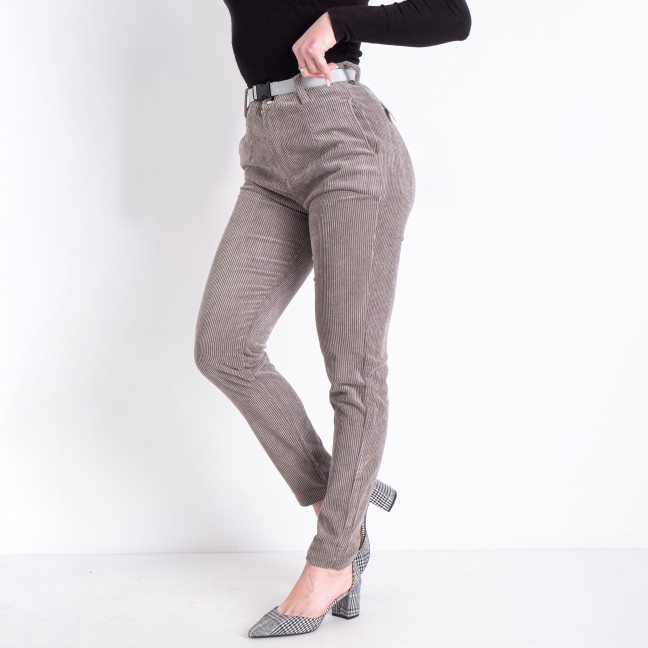 1501 серые женские брюки (LADY N, микровельветовые, 6 ед. размеры норма: 25. 26. 27. 28. 29. 30) Lady N: артикул 1143144