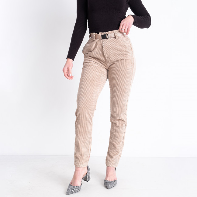 1498-5 бежевые женские брюки (LADY N, вельветовые, 5 ед. размеры норма: 26. 27. 28. 29. 30) Lady N: артикул 1143147