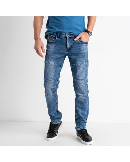 8342 FANGSIDA  джинсы мужские синие стрейчевые (8 ед. размеры: 29.30.31.32.33.34.36.38) Fangsida