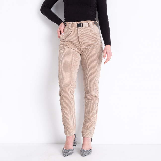 1498 бежевые женские брюки (LADY N, микровельветовые, 6 ед. размеры норма: 25. 26. 27. 28. 29. 30) Lady N: артикул 1143141