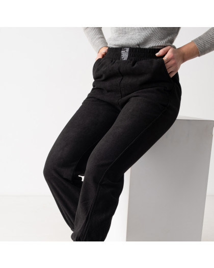 0530-5 черные женские спортивные штаны (вельветовые, мех, 5 ед. размеры норма: M. M. L. L. XL) Спортивные штаны
