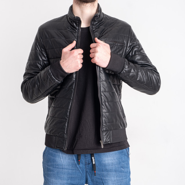 1816-1* черная мужская куртка (экокожа, 7 ед. размеры полубатал: 48. 50. 52. 54. 56. 58. 60) выдача на следующий день Куртка: артикул 1143212
