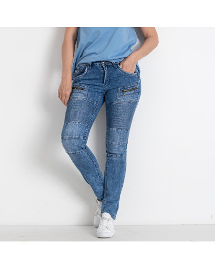 8336 синие женские джинсы (FANGSIDA, стрейчевые, 8 ед. размеры полубатал: 28. 29. 30. 31. 32. 33. 34. 36) Fangsida