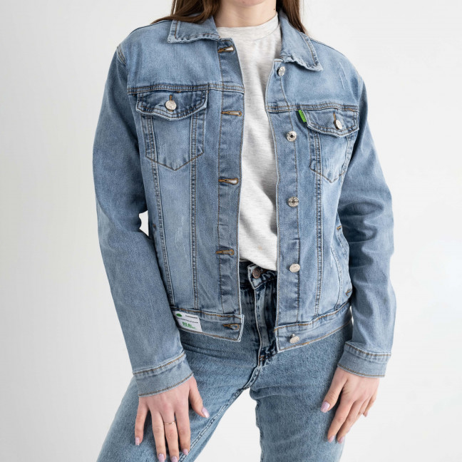 0907 New Jeans джинсовая куртка женская голубая стрейчевая ( 6 ед.размеры: XS.S.M.L.XL.2XL) New Jeans: артикул 1132460