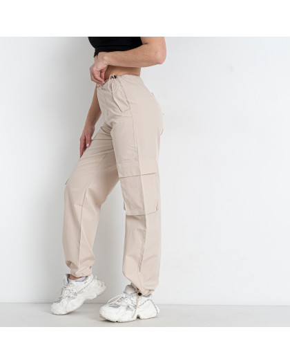 5366-2 бежевые женские штаны (DORIMODES, плащевка, 5 ед. размеры норма: S. M. L. XL. 2XL)  Dorimodes