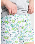 3053-6 серая женская пижама с принтом (майка + шорты) (4 ед. размеры норма: M. L. XL. 2XL)    : артикул 1145296