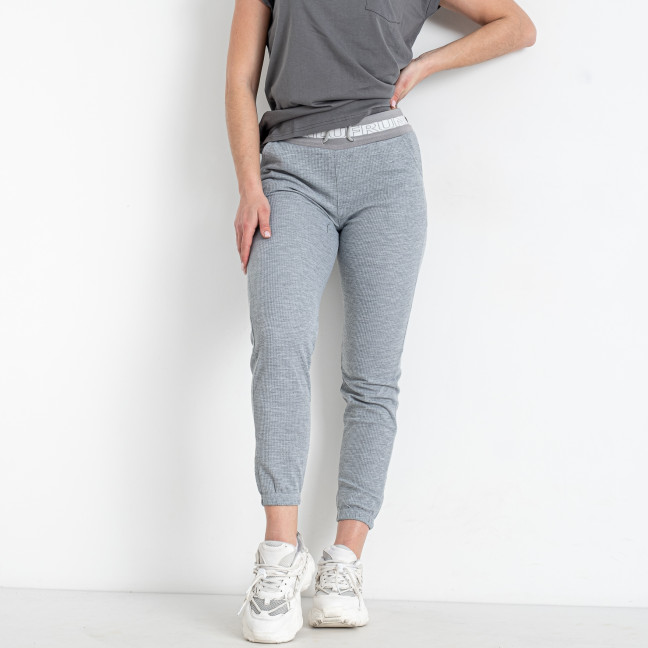 1900-66 светло-серые женские спортивные штаны (4 ед. размеры норма: S/M. M/L. L/XL. XL/2XL)  Спортивные штаны: артикул 1145310