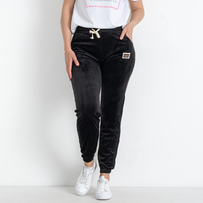 1130-1 черные женские спортивные штаны (KIMBOW, вельветовые, 4 ед. размеры батал: XL/2XL. 2XL/4XL. 4XL/6XL. 6XL/8XL)  KIMBOW: артикул 1145324