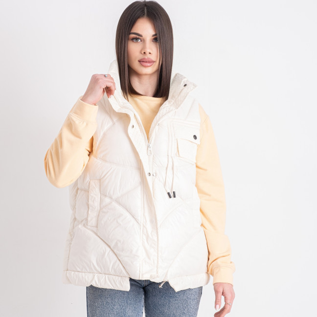 0802-10* белая женская куртка (синтепон, 5 ед. размеры полубатал: L. XL. 2XL, дублируются) выдача на следующий день Жилетка: артикул 1143302