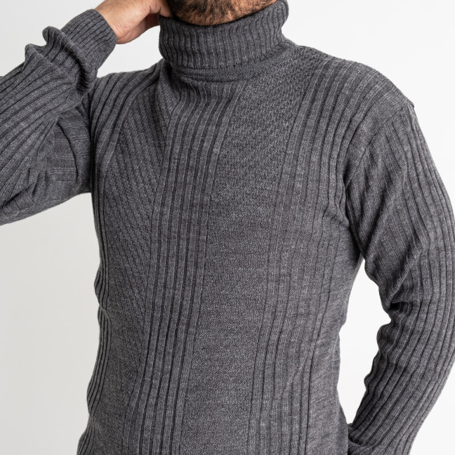0513-6 YIL-MAX СЕРЫЙ свитер мужской машинная вязка (3ед. размер: M.L.XL) Yil-Max: артикул 1138953