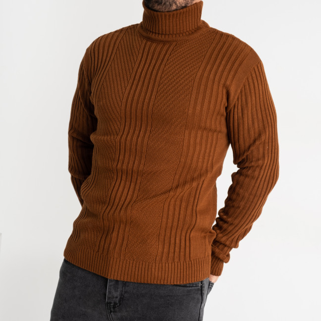 0513-93 YIL-MAX СВЕТЛО-КОРИЧНЕВЫЙ свитер мужской машинная вязка (3ед. размер: M.L.XL) Yil-Max: артикул 1138954