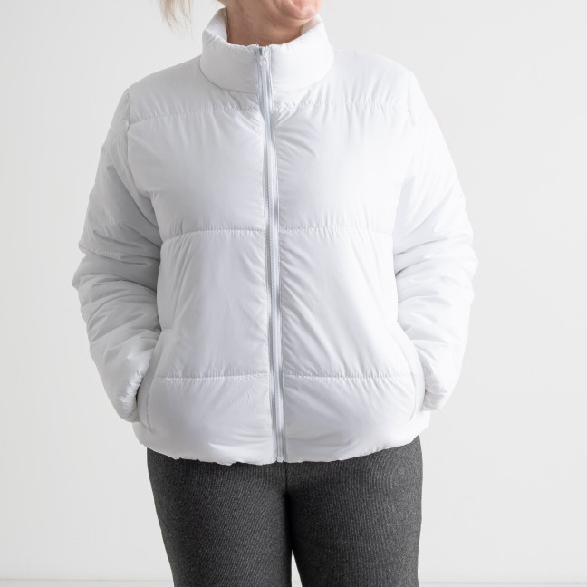 0421-10 белая женская куртка-зефирка (5'TH AVENUE, синтепон, 3 ед. размеры полубатал: 50. 52. 54) 5`th Avenue: артикул 1141576