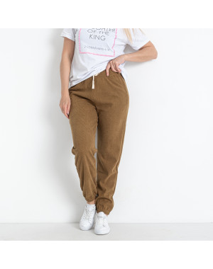 5226-3 коричневые женские спортивные штаны (ЛАСТОЧКА, вельветовые, 2 ед. размеры батал: 3XL/4XL. 5XL/6XL) 
