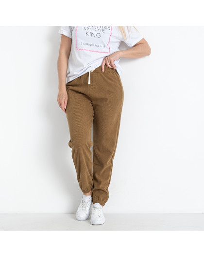 5226-3 коричневые женские спортивные штаны (ЛАСТОЧКА, вельветовые, 2 ед. размеры батал: 3XL/4XL. 5XL/6XL)  Ласточка