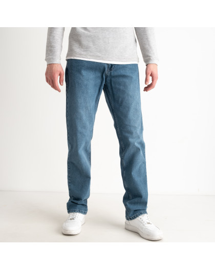 2031-1 синие мужские джинсы (стрейчевые, 8 ед. размеры норма: 31. 32. 33. 33. 34. 34. 36. 38) Джинсы