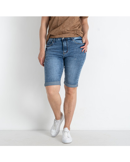0811-1 синие женские джинсовые шорты New Jeans (стрейчевые, 8 ед. размеры полубатал: 28. 29. 30. 31. 32. 33. 34. 36) Шорты