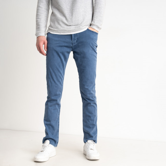 3377-2 синие мужские джинсы (стрейчевые, 7 ед. размеры полубатал: 32. 34. 34. 36. 36. 36. 38) Джинсы: артикул 1141144