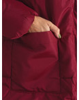 2876-53 бордовая женская куртка (синтепон, 3 ед. размеры батал: 3XL. 3XL. 3XL): артикул 1149572