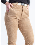 1499 коричневые женские брюки (LADY N, микровельветовые, 6 ед. размеры норма: 25. 26. 27. 28. 29. 30): артикул 1143142