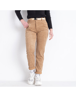 1499 коричневые женские брюки (LADY N, микровельветовые, 6 ед. размеры норма: 25. 26. 27. 28. 29. 30)