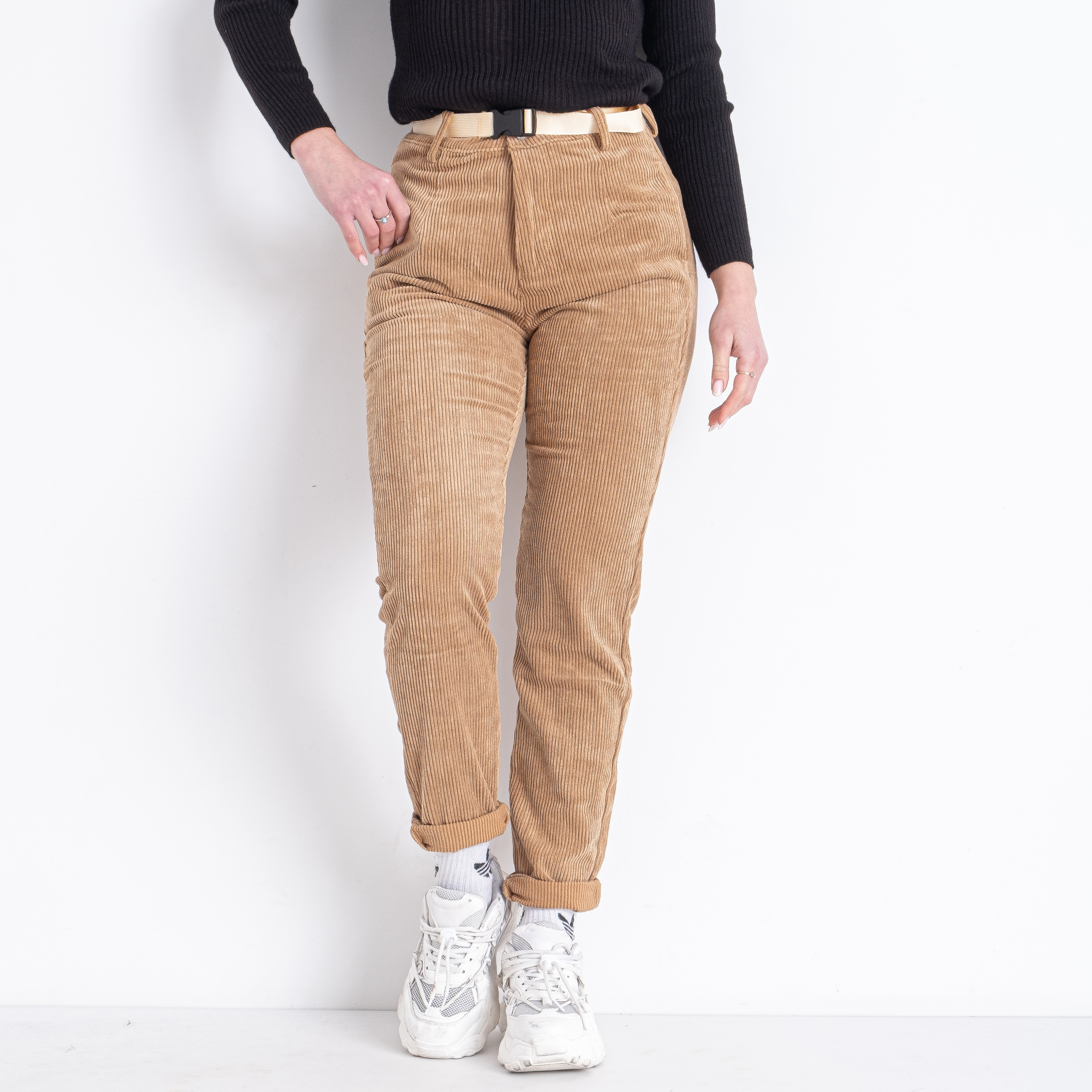 1499 коричневые женские брюки (LADY N, микровельветовые, 6 ед. размеры норма: 25. 26. 27. 28. 29. 30)