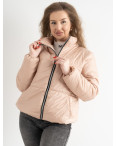 0441-8 КРЕМОВАЯ куртка-зефирка полубатальная женская на синтепоне (3 ед. размеры : 48.50.52): артикул 1127276