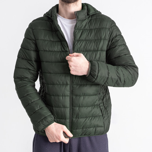 0023-7 темно-зеленая мужская куртка (синтепон, 4 ед. размеры норма: M-3XL, могут повторяться)  Куртка: артикул 1143355