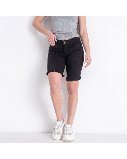 3627 черные женские джинсовые шорты (M. SARA, стрейчевые,  6 ед. размеры норма: 26. 27. 29. 29. 30. 32)       M.Sara