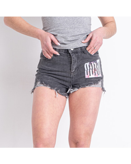 2018 серые женские джинсовые шорты (AMOR, коттон,  6 ед. размеры норма: 25. 26. 27. 28. 29. 30)    Amor