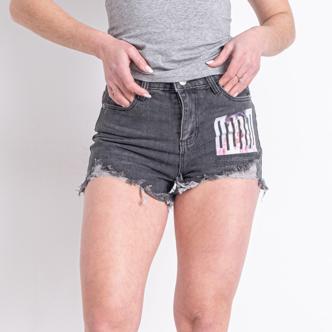 2018 серые женские джинсовые шорты (AMOR, коттон,  6 ед. размеры норма: 25. 26. 27. 28. 29. 30)    Amor: артикул 1143222