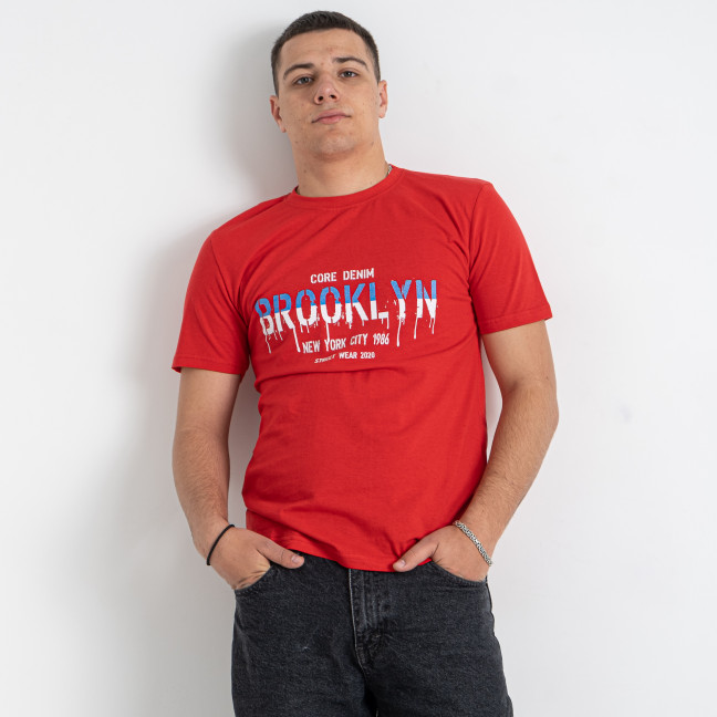 1586-3 красная мужская футболка (4 ед. размеры норма: M. L. XL. 2XL) Alper: артикул 1145456