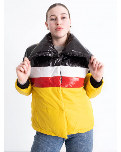 90070-8 мультиколор женская куртка (синтепон, 3 ед. размеры норма: M. L. XL) Пальто