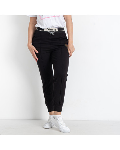 0701-1 черные женские спортивные штаны (5 ед. размеры батал: XL. 2XL. 3XL. 4XL. 5XL) Спортивные штаны