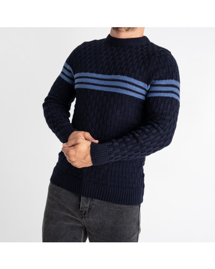 4042-1 Trend Stop ТЁМНО-СИНИЙ  свитер мужской полубатальный (3 ед. размеры: XL.2XL.3XL) Trend Stop