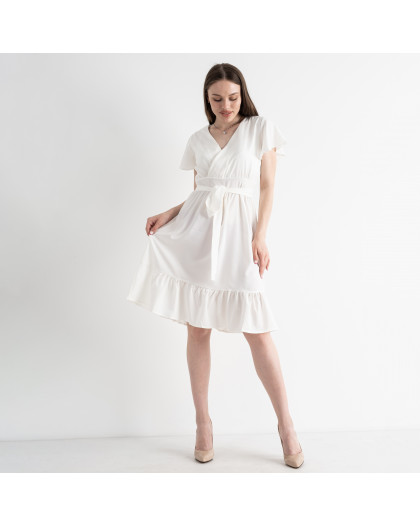 8076-10 БЕЛОЕ платье женское текстильное (3 ед.размеры: M.L.XL) Платье
