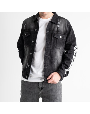 0015-12 Just Boy джинсовая куртка мужская серая котоновая (3 ед.размеры: L.XL.2XL)