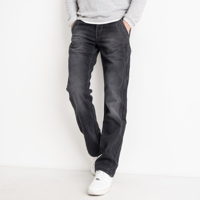 2348-6 серые мужские джинсы (VARXDAR, стрейчевые, флис, 6 ед. размеры молодежка: 27. 28. 29. 30. 31. 32) Varxdar: артикул 1141691