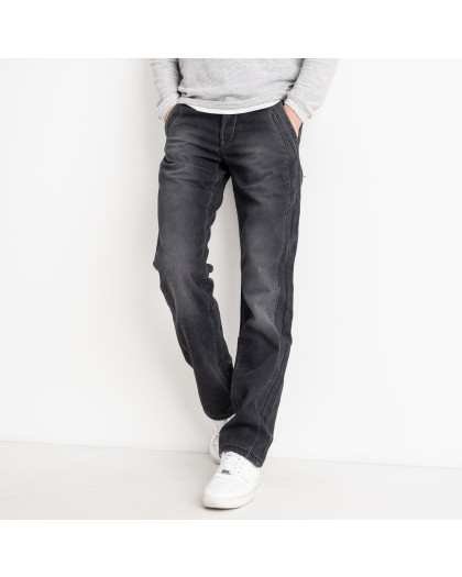 2348-6 серые мужские джинсы (VARXDAR, стрейчевые, флис, 6 ед. размеры молодежка: 27. 28. 29. 30. 31. 32) Varxdar