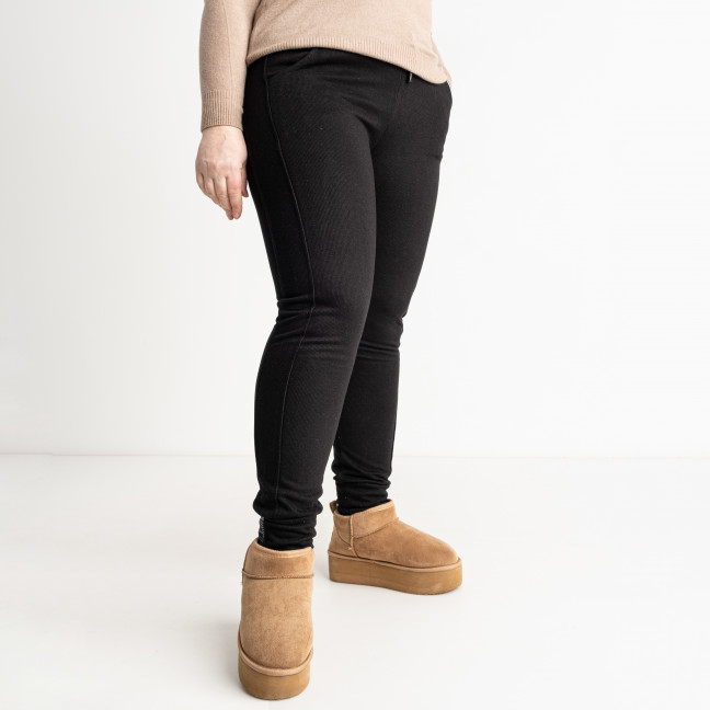 1096-1* черные женские спортивные штаны (на манжете, 5 ед. размеры на бирках полубатальные XL-5XL соответствуют L-4XL) выдача на следующий день Спортивные штаны: артикул 1141774