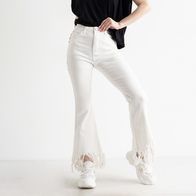 0278-101 белые женские джинсы-клёш (SSLG, стрейчевые, 2 ед. размеры норма: S. S) SSLG: артикул 1143404