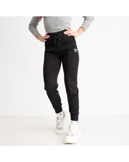 0166* чёрные женские спортивные штаны (на манжете, 5 ед. размеры на бирках полубатальные XL-5XL соответствуют L-4XL) выдача на следующий день Спортивные штаны