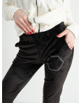 2090 ЧЕРНО-БЕЛЫЙ велюровый спортивный костюм женский (3 ед.размеры на бирке: XL-3XL соответствуют S-L): артикул 1133751